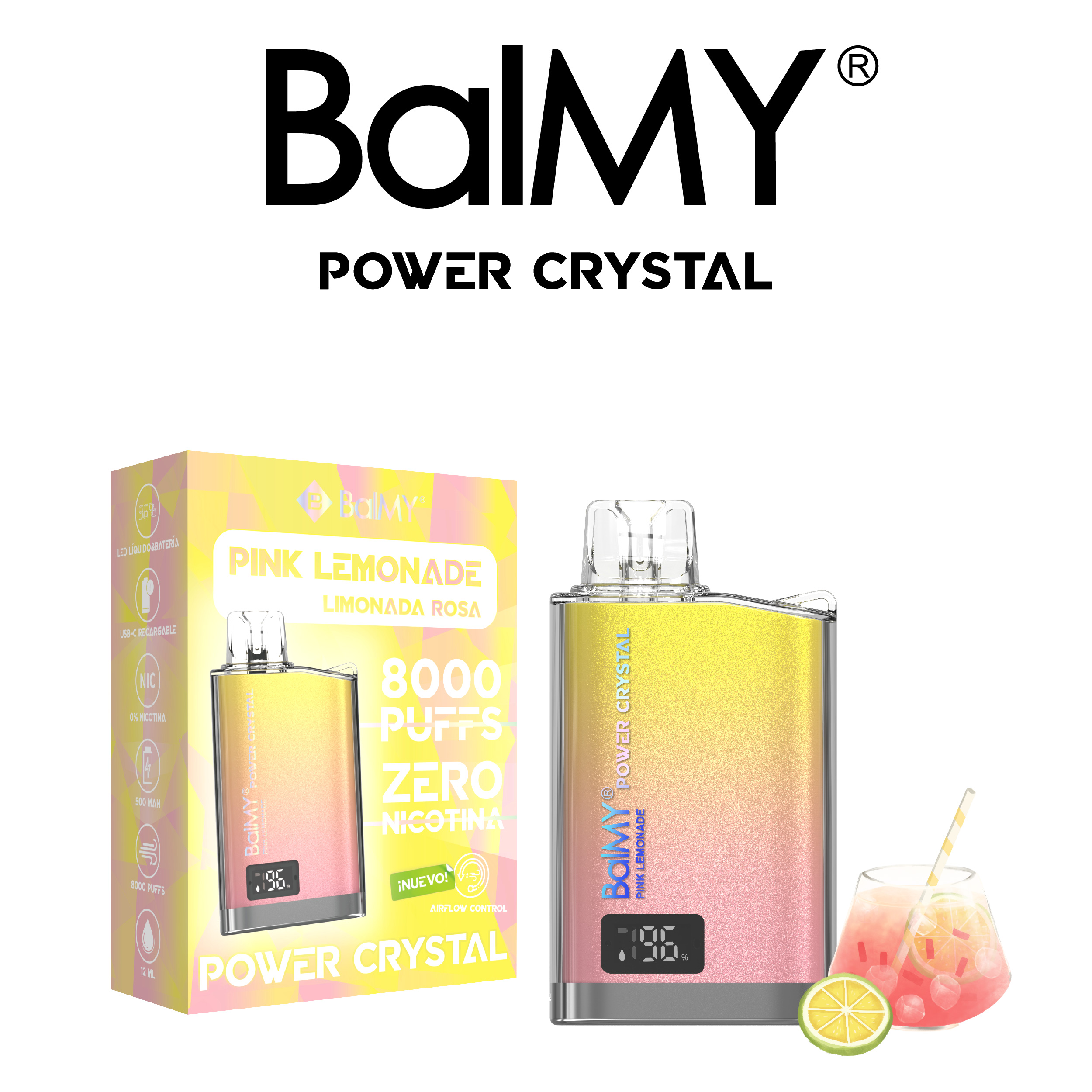 Pink Lemonade BalMY POWER CRYSTAL DISPOSABLE 12K