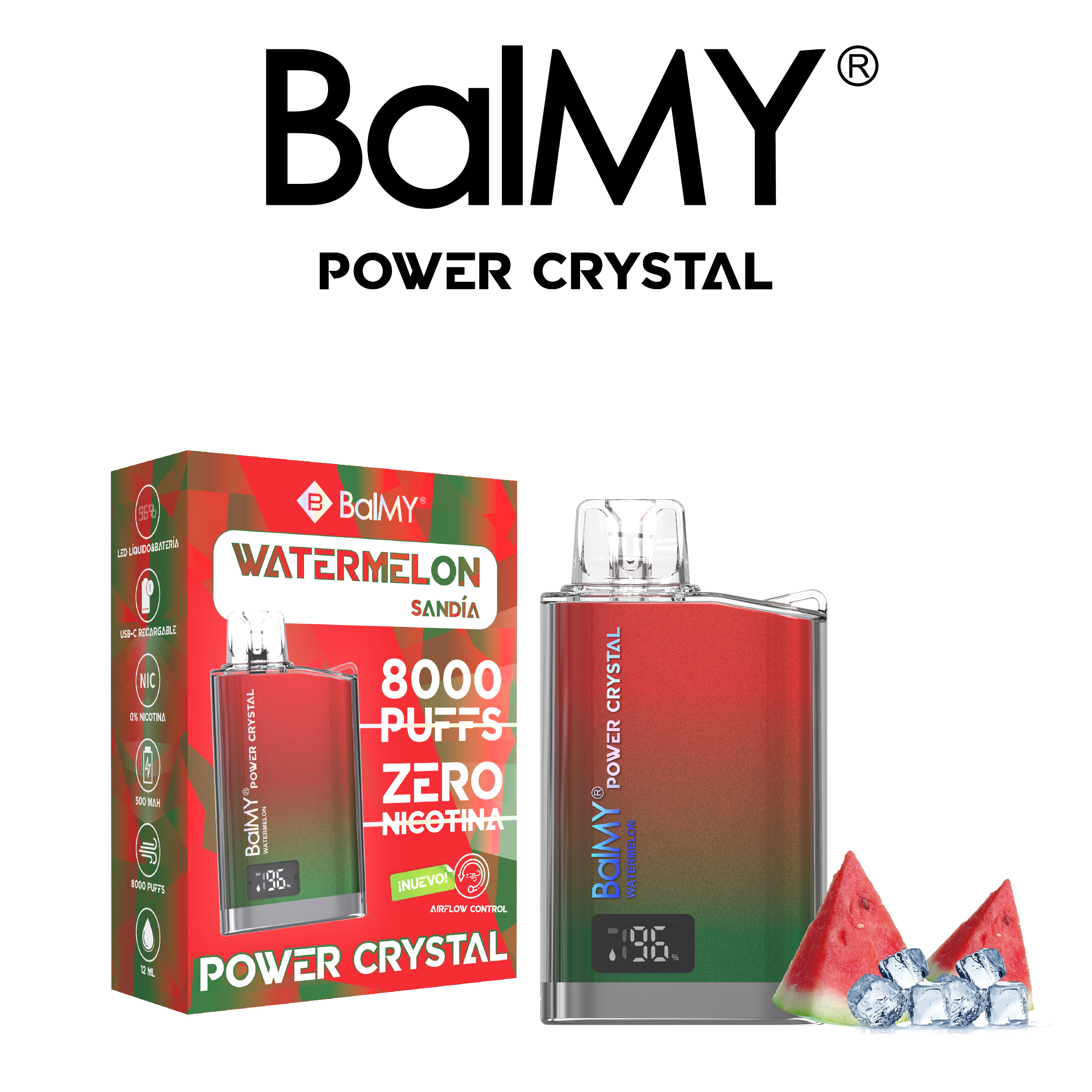 Watermelon BalMY POWER CRYSTAL DISPOSABLE 12K