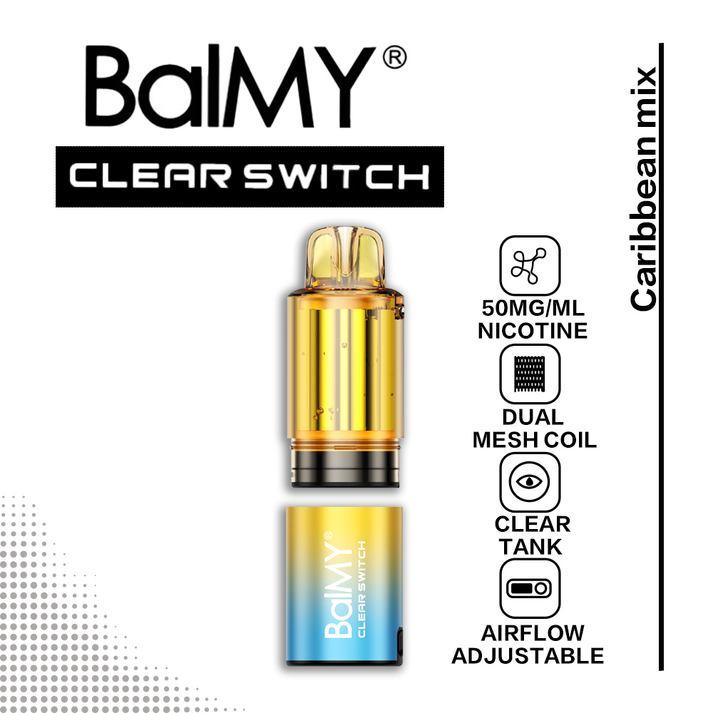 Caribbean Mix BalMY Clear Switch Pod 30k Puffs Puffs 