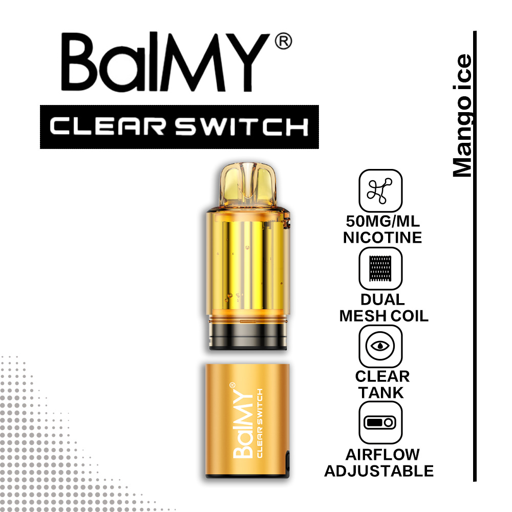 Mango Ice BalMY Clear Switch Pod 30k Puffs Puffs 