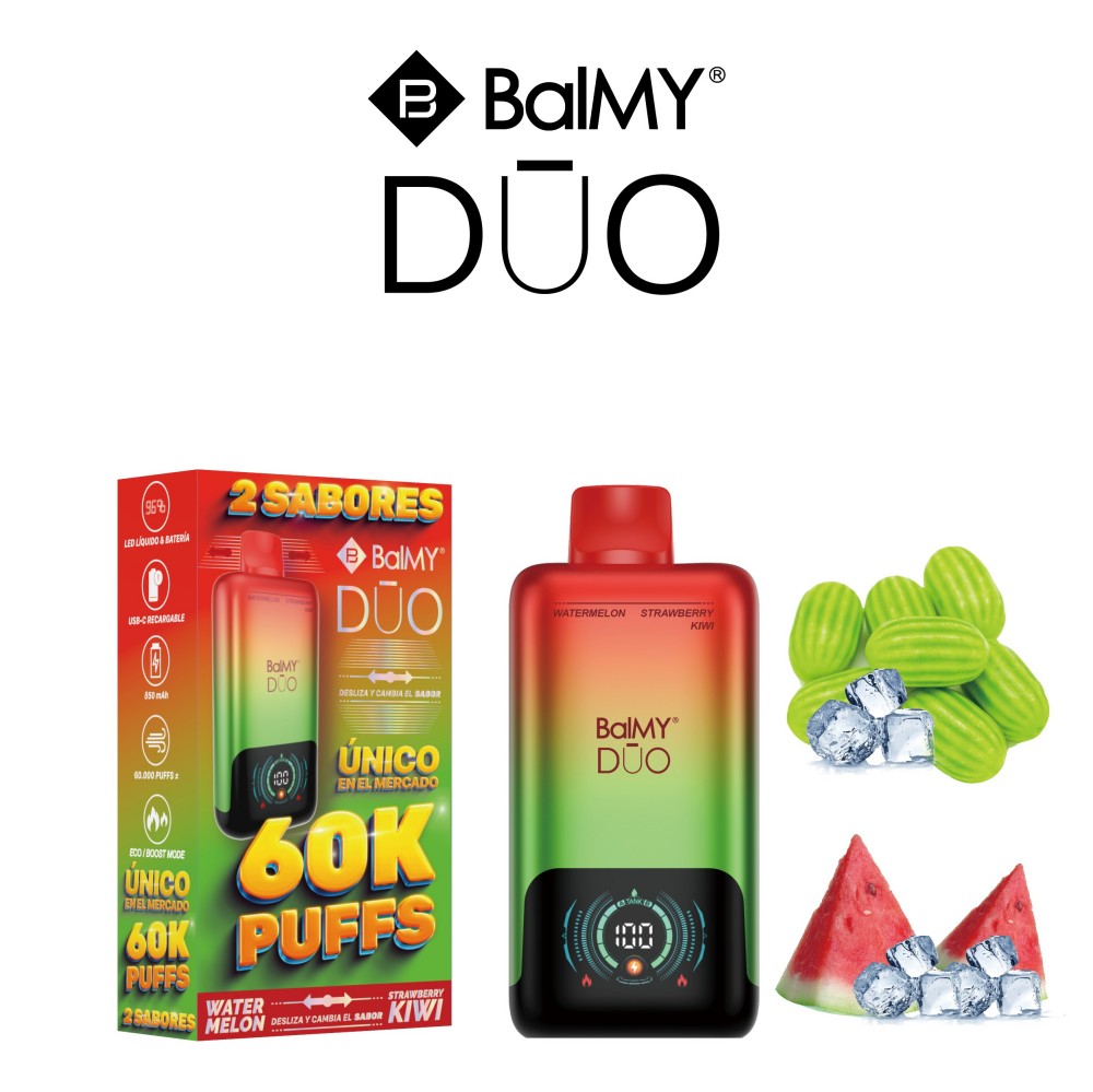 Disposable E-Cigarette BalMY DUO DUAL 40K MAGIC MELON-WATERMELON 0-5%   