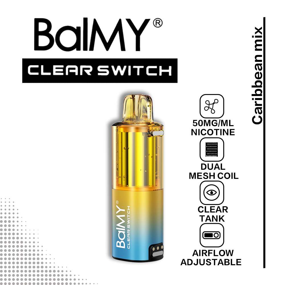 Caribbean Mix BalMY Clear Switch Pod 30k Puffs Puffs 