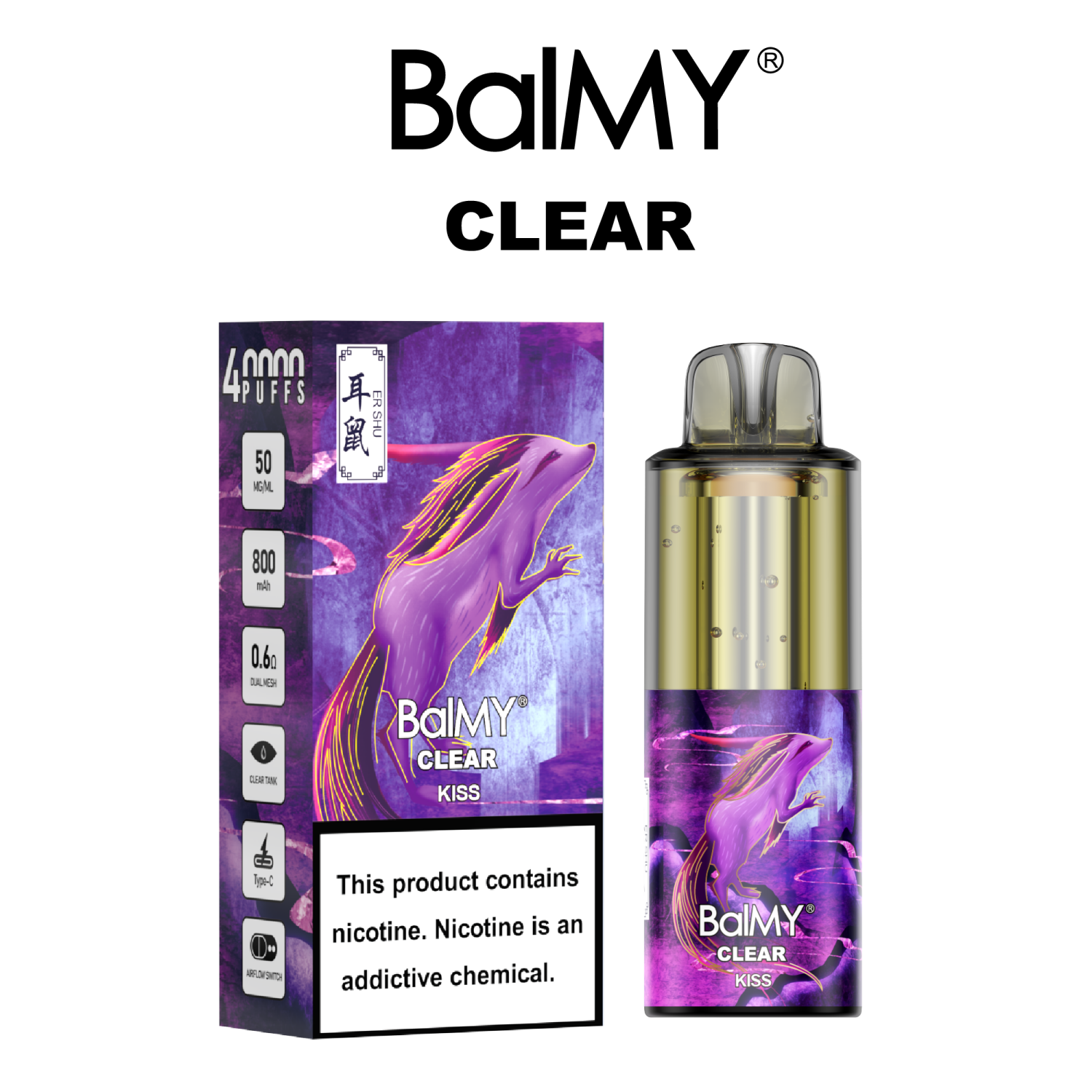 KISS BalMY Clear Disposable 40k Puffs 