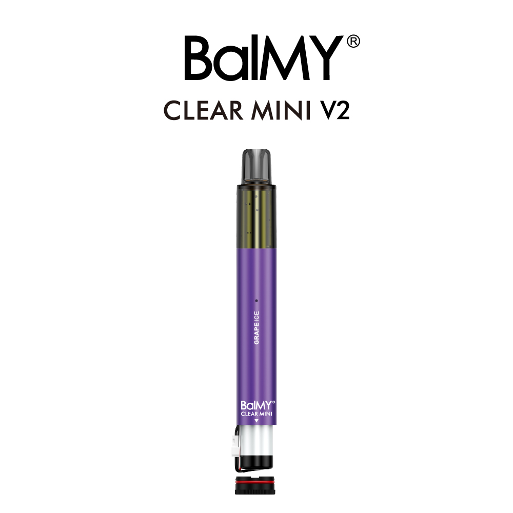 Removable Battery Disposable E-cigarette BalMY CLEAR MINI V2 -GrapeIce 0-5%