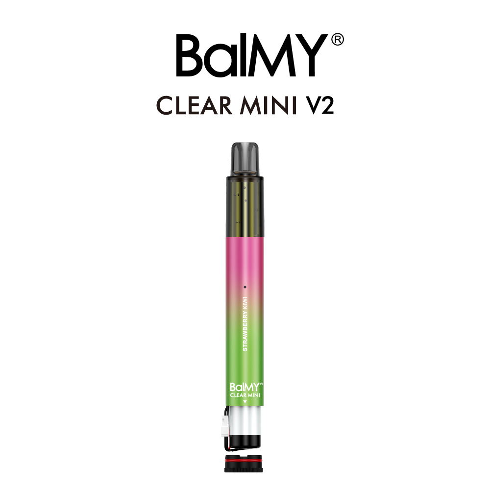 Removable Battery Disposable E-cigarette BalMY CLEAR MINI V2 -Strawberry kiwi 0-5%